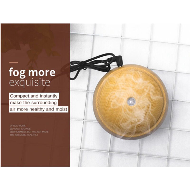 Mini wood grain ultrasonic aromatherapy essential oil diffuser