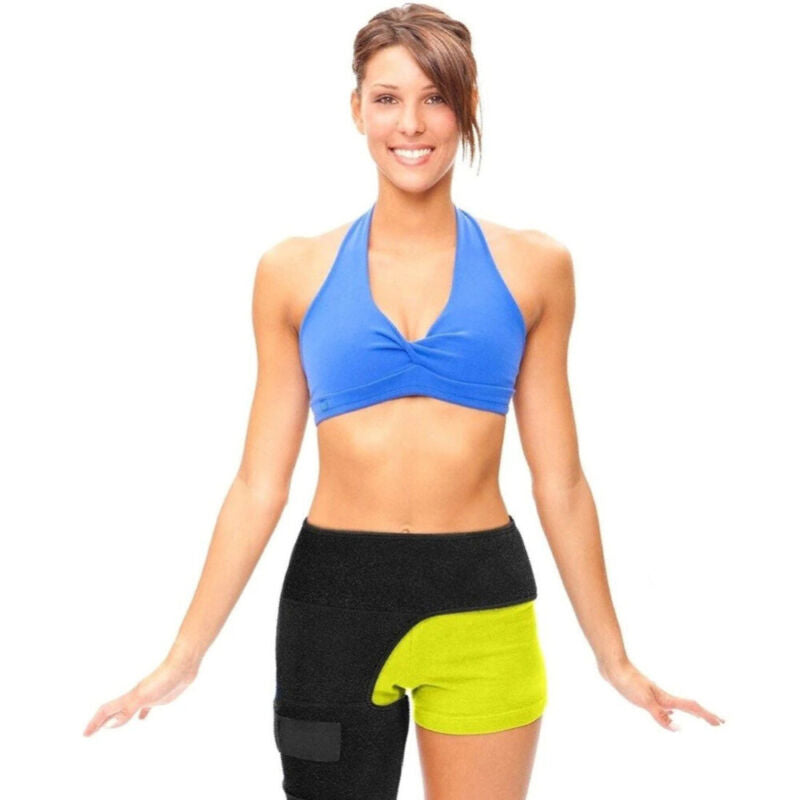 Adjustable hip wrap brace for sciatica, groin strain and hip joint support