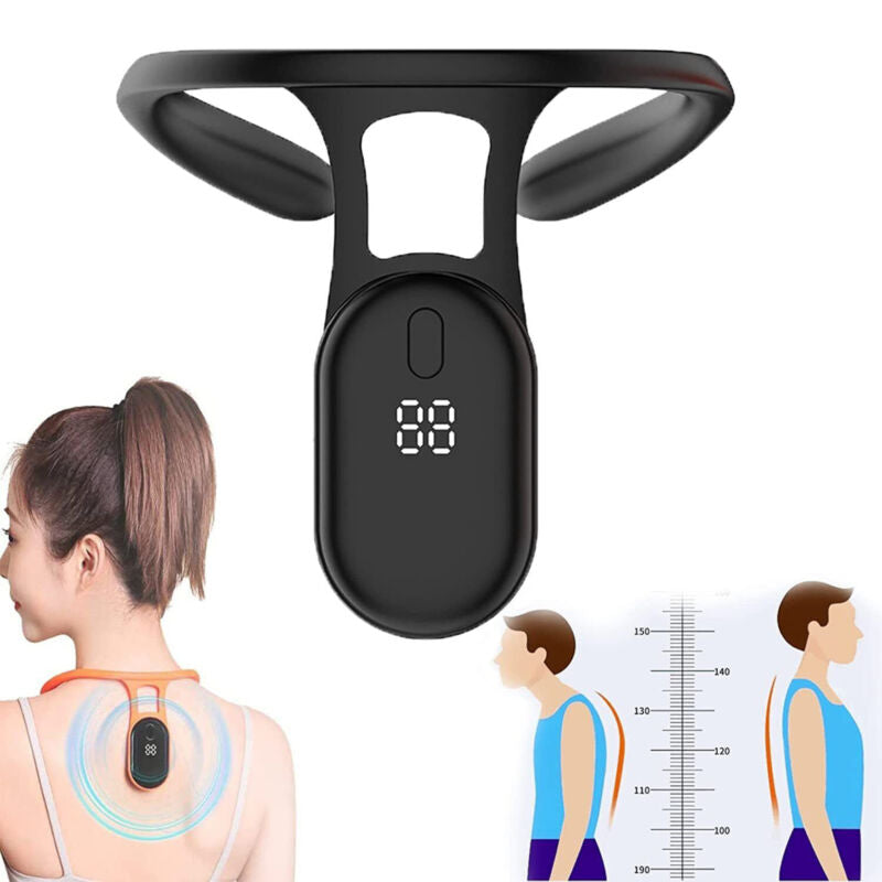 Smart wearable posture corrector sensor with vibration reminders for tech neck