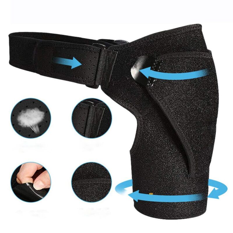 Adjustable shoulder compression brace for rotator cuff and AC joint support