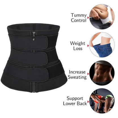 Adjustable neoprene sauna waist trainer sweat belt for postpartum and core support