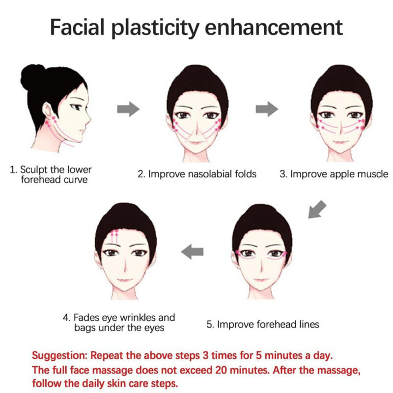 Microcurrent facial lifting device for anti-aging and sculpting