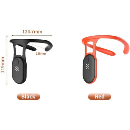 Smart wearable posture corrector sensor with vibration reminders for tech neck