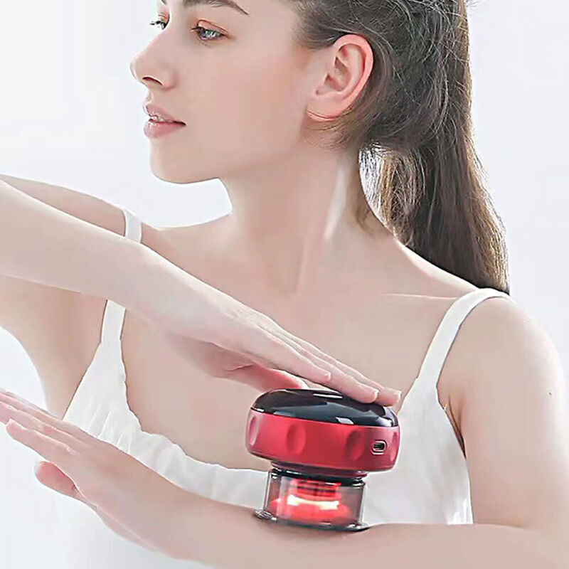 Smart electric cupping massager with red light therapy for back and muscle recovery