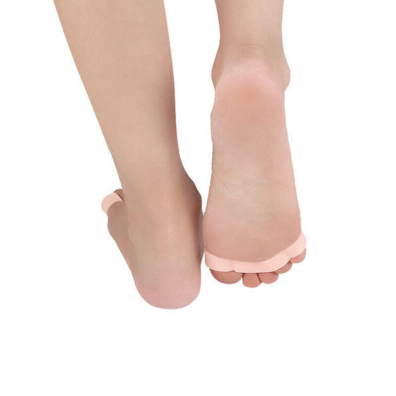 Medical-grade silicone toe separators for bunion alignment and foot posture