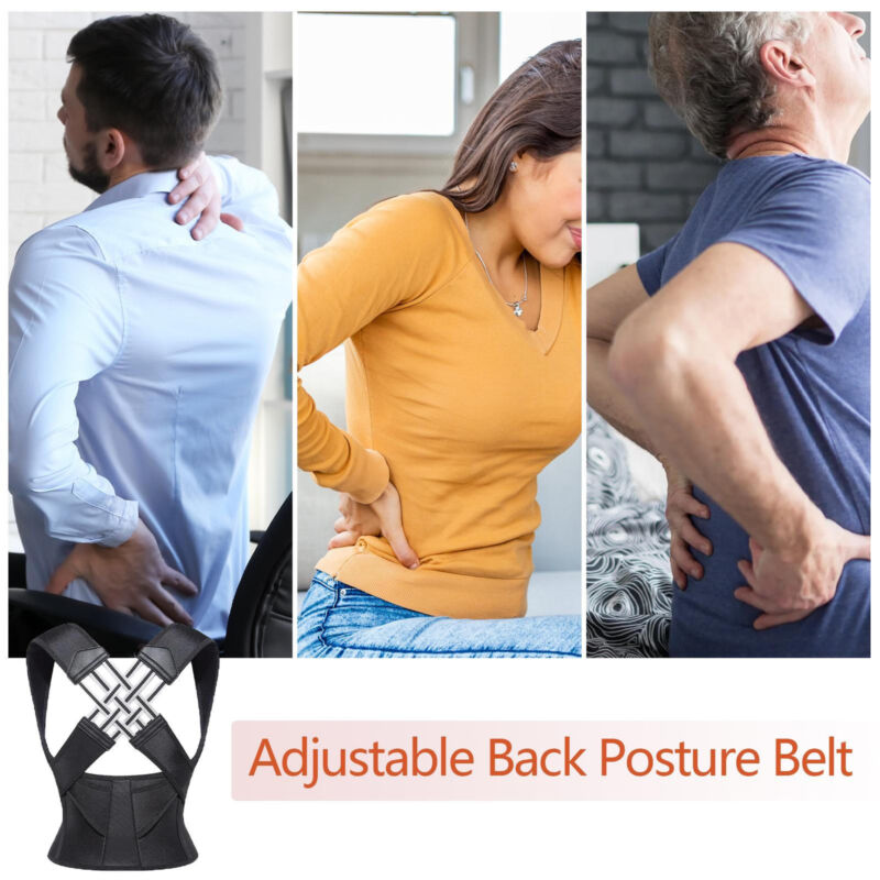Adjustable shoulder posture brace for slouching and tech neck