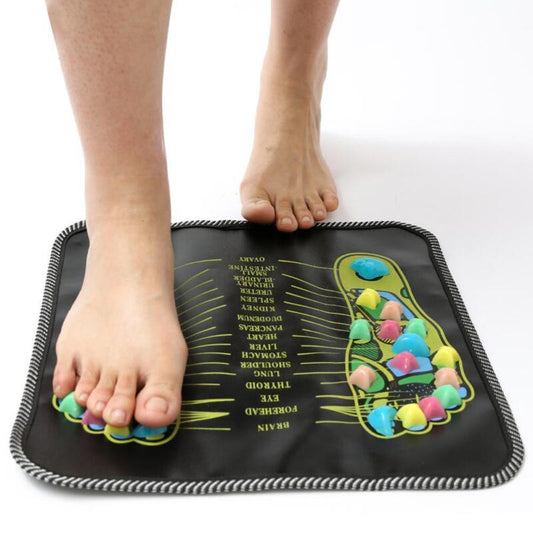 Stone-walk reflexology acupressure foot massage mat