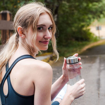 Portable 450mL hydrogen water bottle generator glass ionizer