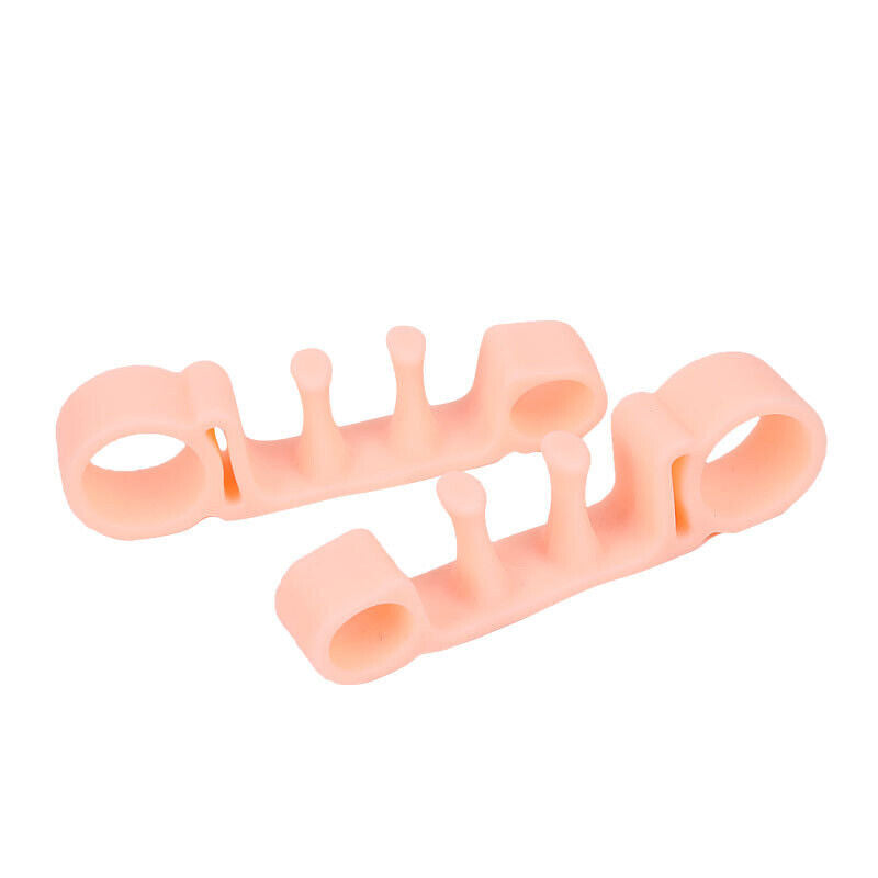 Medical-grade silicone toe separators for bunion alignment and foot posture