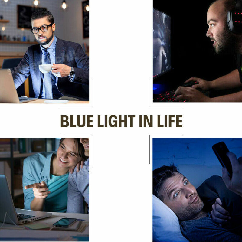 Anti-glare blue light blocking glasses for computer and screen use