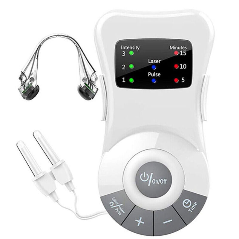 Red light therapy nasal device with low-level laser for rhinitis and sinusitis