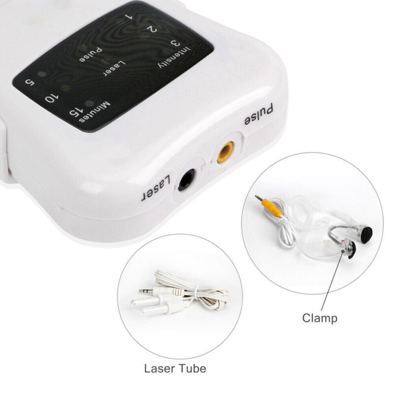 Red light therapy nasal device with low-level laser for rhinitis and sinusitis