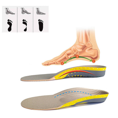 Heavy-duty orthotic gel insoles for plantar fasciitis and standing all day