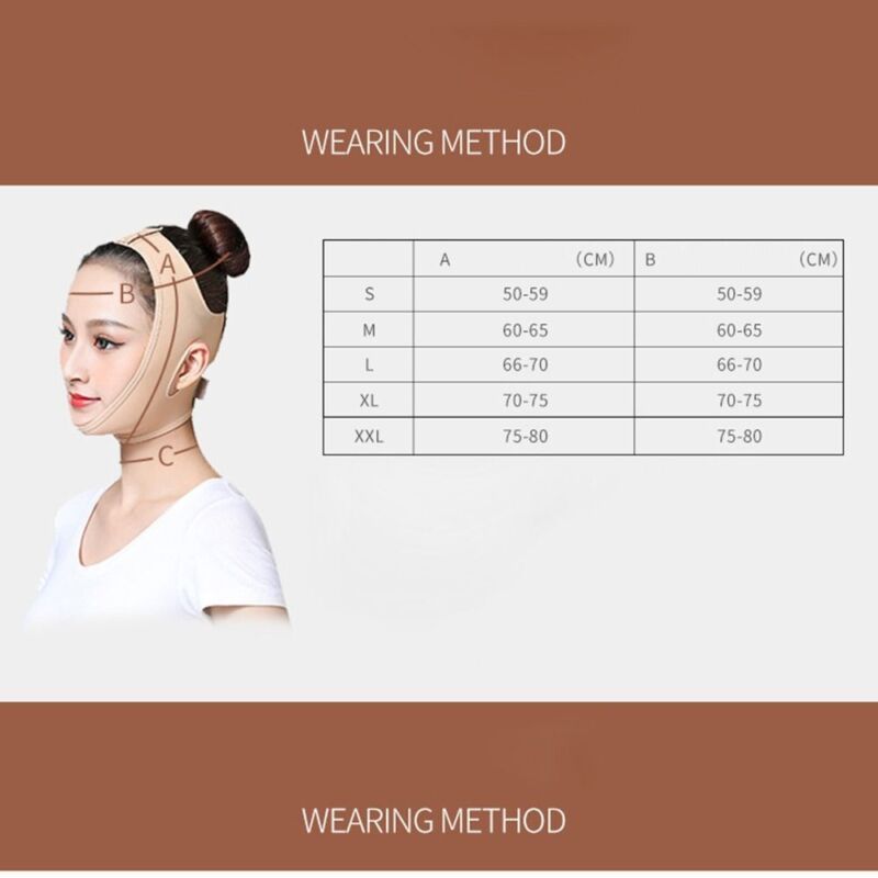 Neck and chin compression wrap V-line lifting strap for jawline