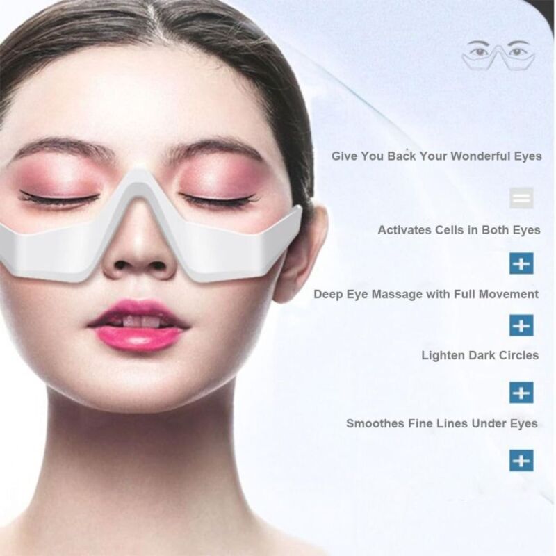 Under eye massager wand with heat and vibration for dark circles