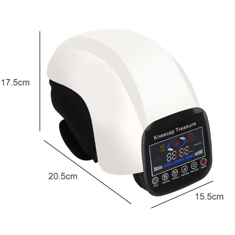 Smart infrared knee massager with 4D airbag compression and red light therapy