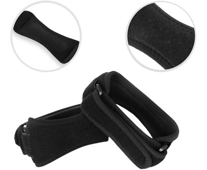 Adjustable patellar tendon knee strap for runner's knee support