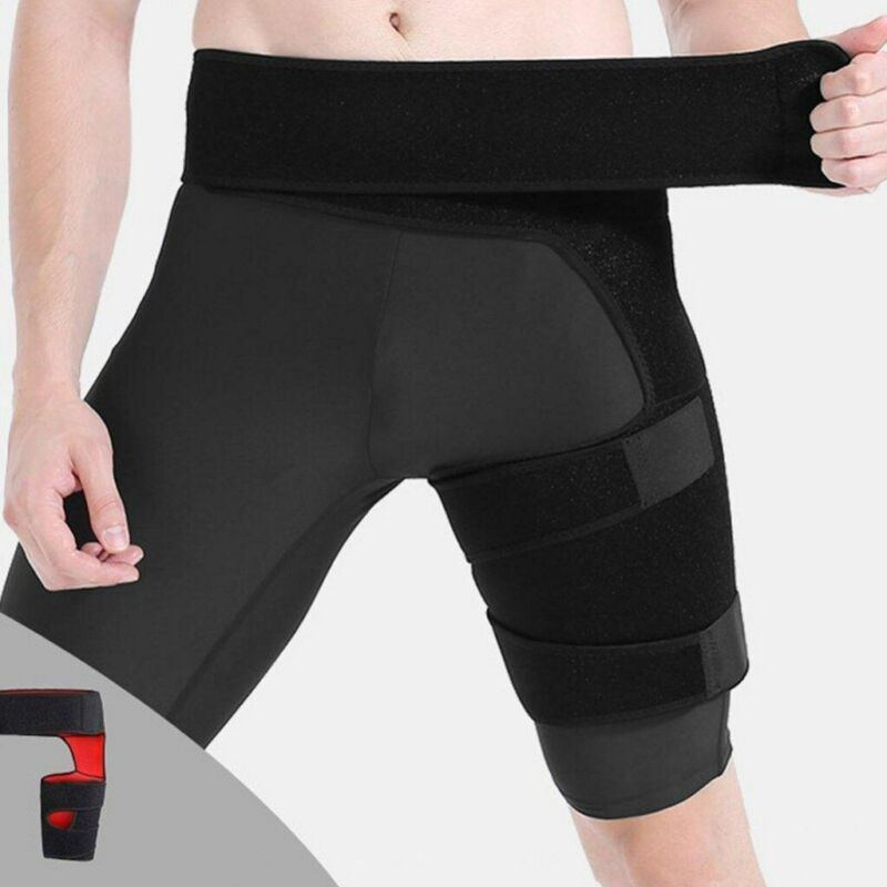 Adjustable hip wrap brace for sciatica, groin strain and hip joint support