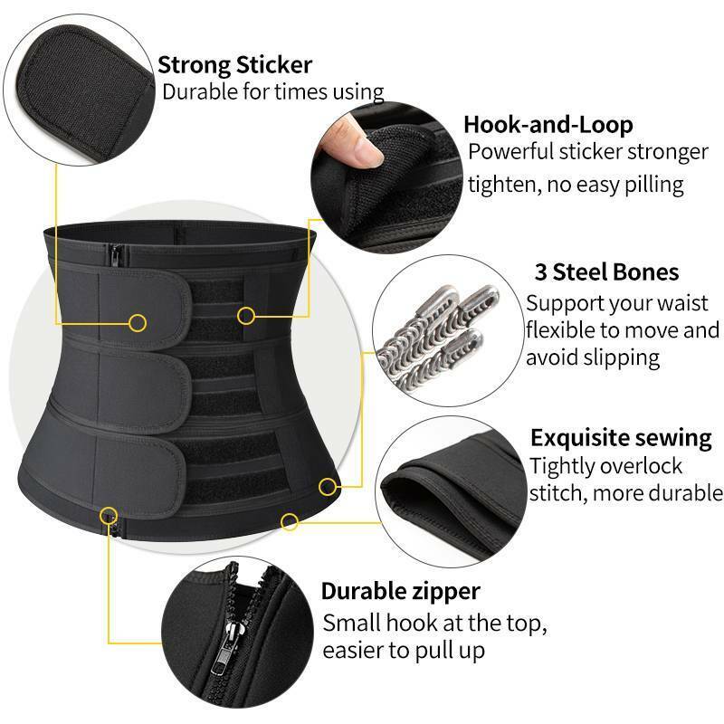 Adjustable neoprene sauna waist trainer sweat belt for postpartum and core support