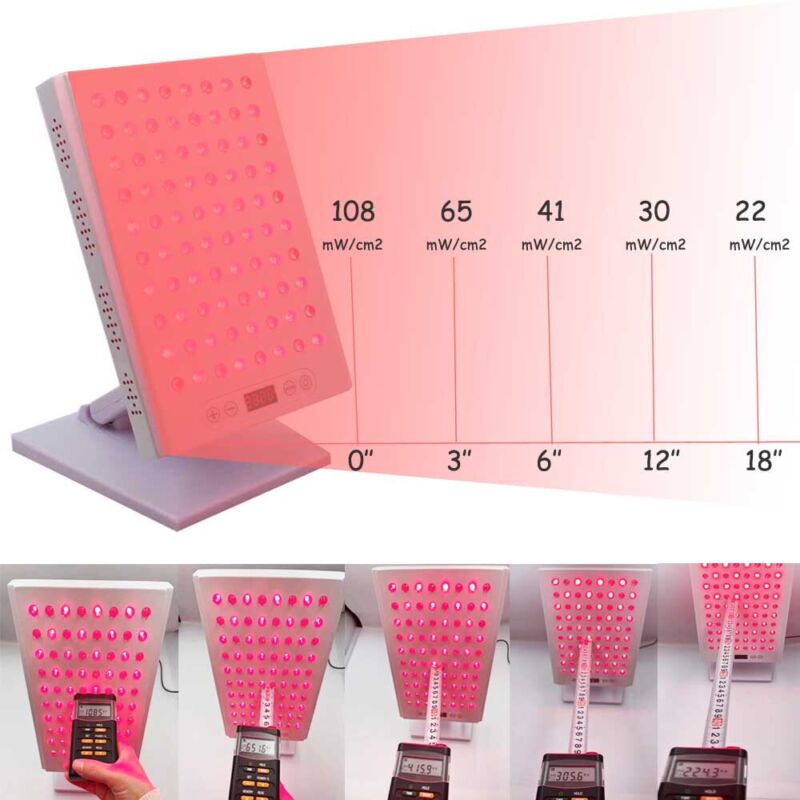 400W red light therapy panel with 660nm and 850nm near-infrared LEDs