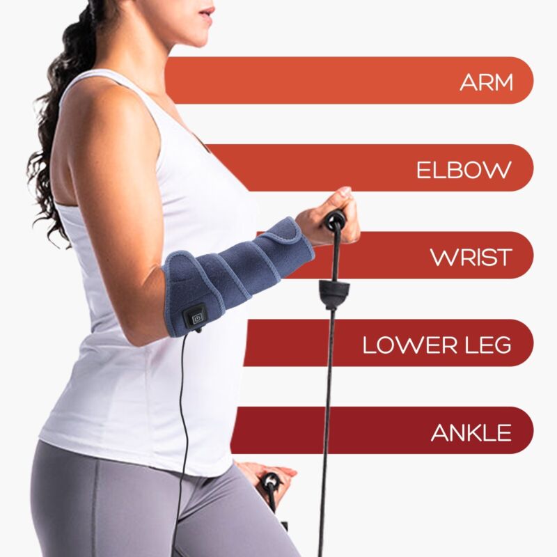 Electric heated wrist and arm wrap for carpal tunnel and tendonitis