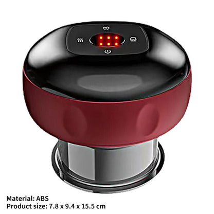 Smart electric cupping massager with red light therapy for back and muscle recovery