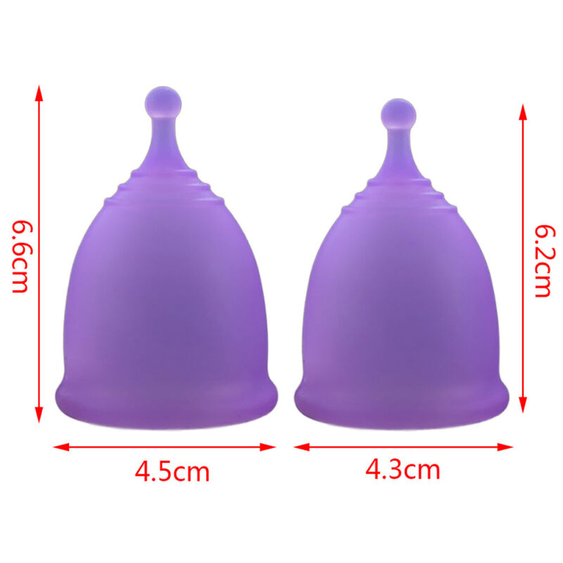 Medical-grade silicone reusable menstrual cup with 12-hour leak protection