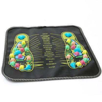 Stone-walk reflexology acupressure foot massage mat