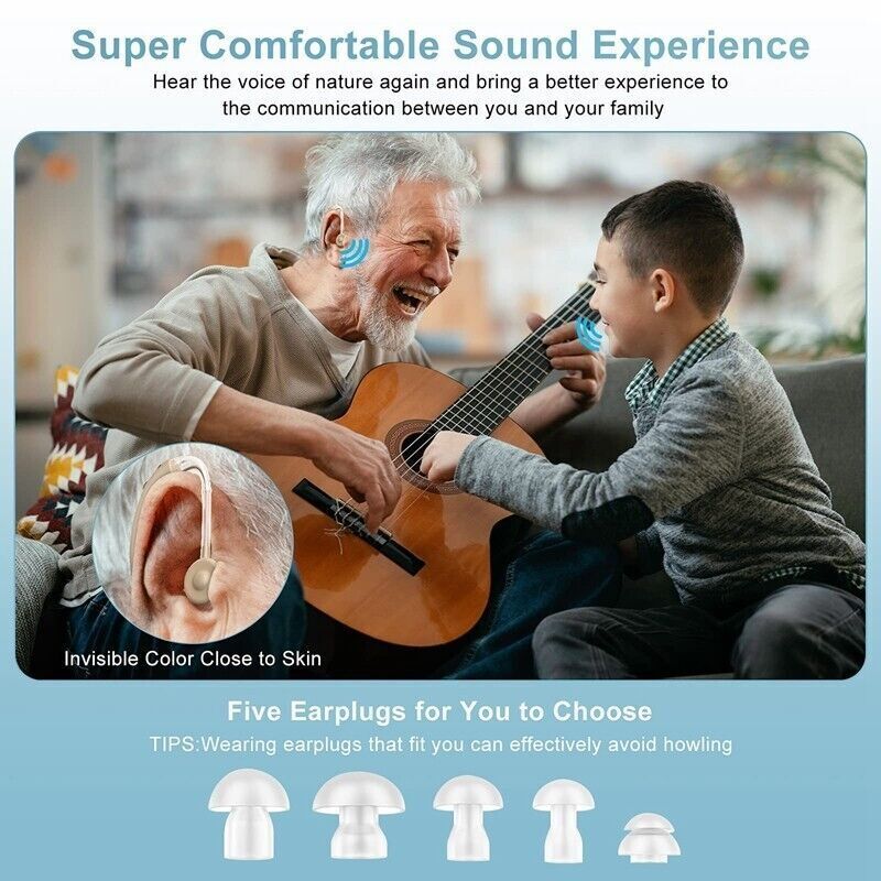 Rechargeable behind-the-ear digital hearing aid with noise reduction