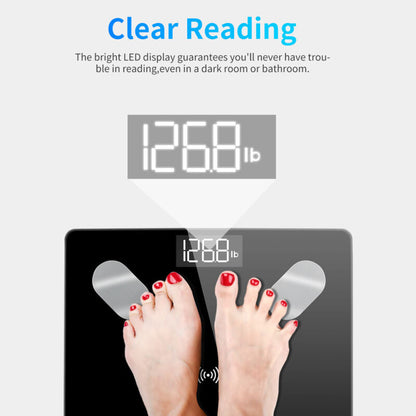 Smart Bluetooth body fat scale with BMI tracking and smartphone app