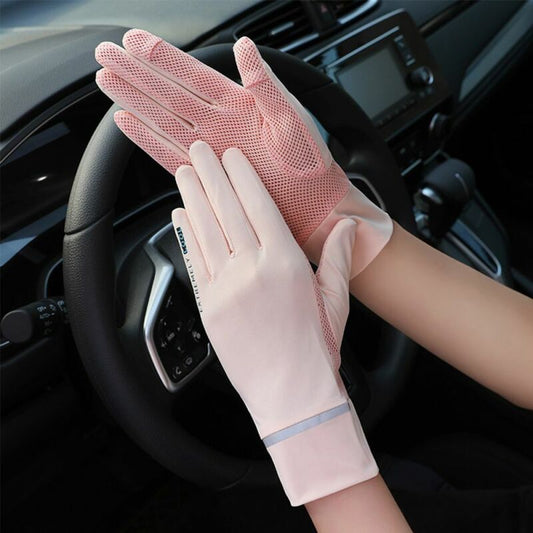 Anti-UV breathable mesh gloves for sun protection driving and outdoor