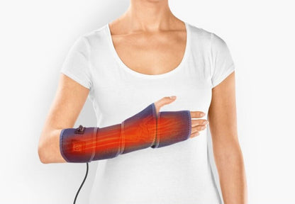 Electric heated wrist and arm wrap for carpal tunnel and tendonitis