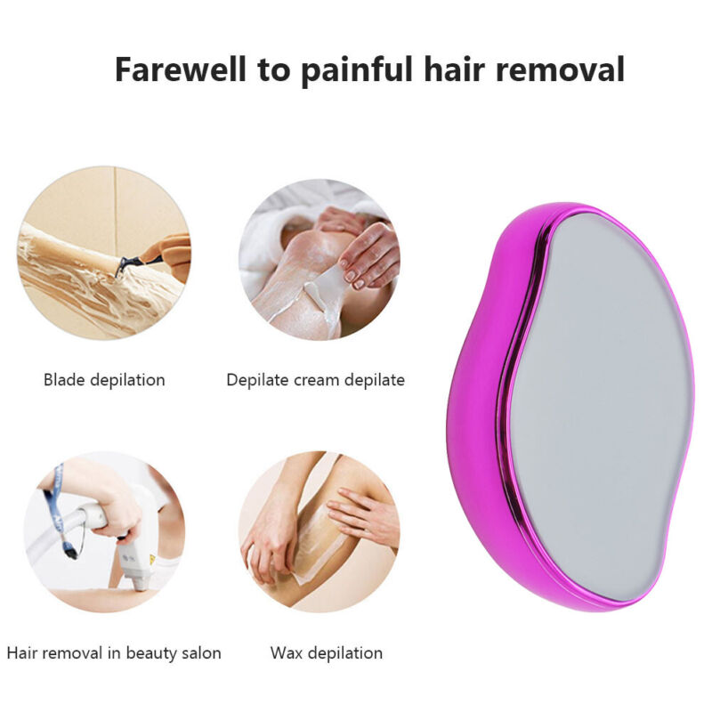 Reusable crystal nano-glass hair eraser for painless body hair removal