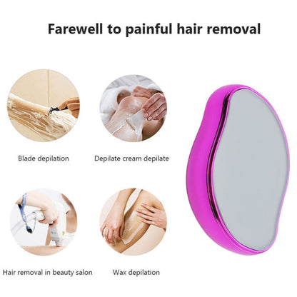 Reusable crystal nano-glass hair eraser for painless body hair removal