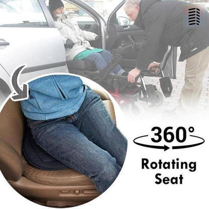 Swiveling 360 degree rotating car seat cushion mobility aid
