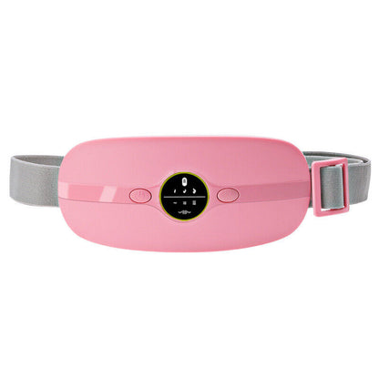 Cordless wearable menstrual heating pad belt with heat and vibration for period cramps