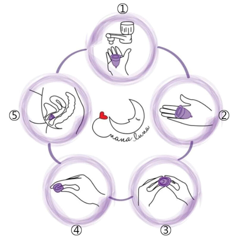 Medical-grade silicone reusable menstrual cup with 12-hour leak protection