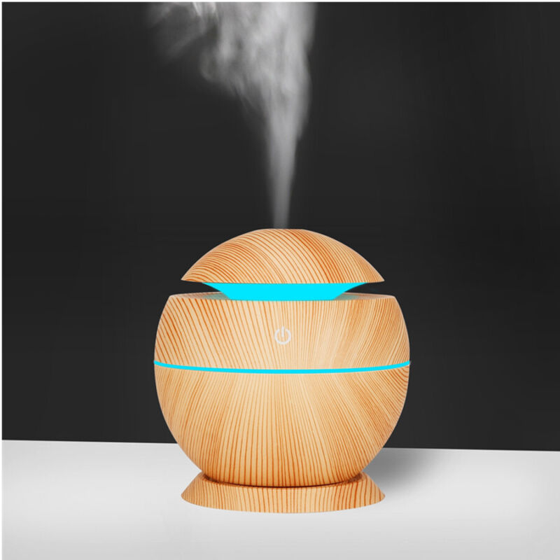 Mini wood grain ultrasonic aromatherapy essential oil diffuser