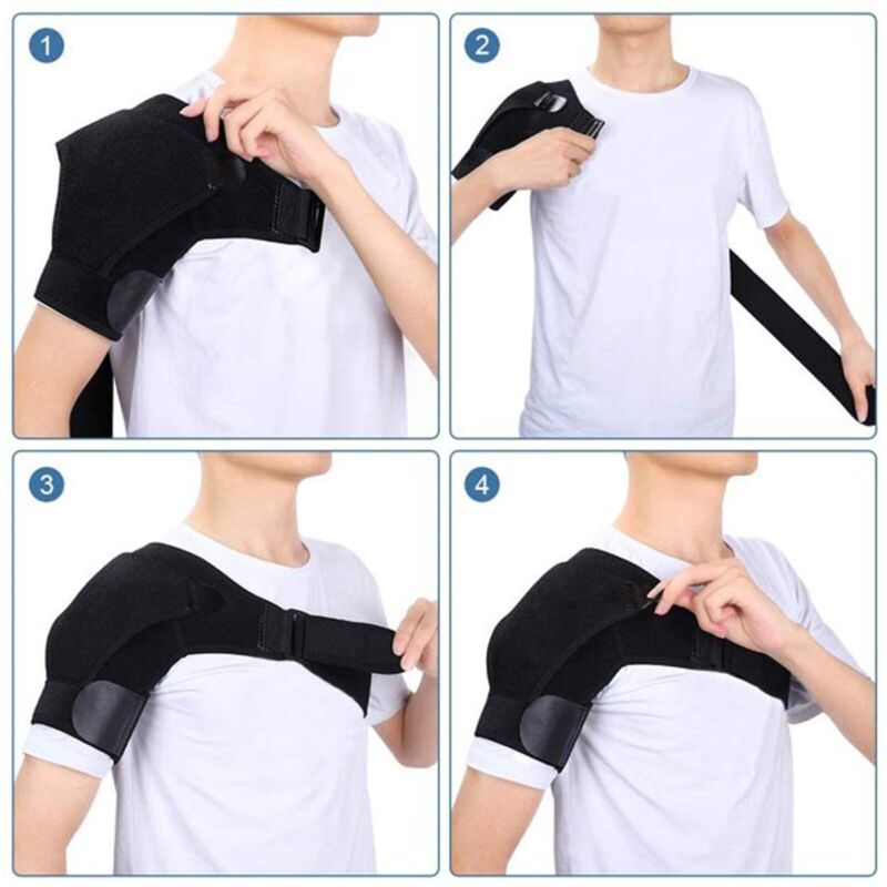 Adjustable shoulder compression brace for rotator cuff and AC joint support