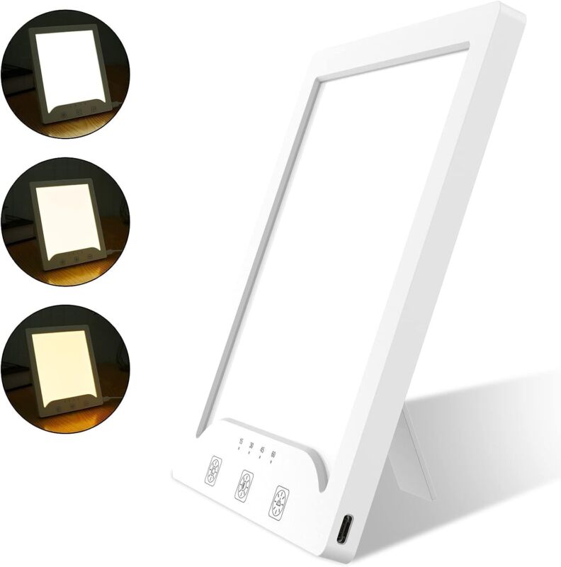 10,000 LUX UV-free light therapy lamp for SAD and mood