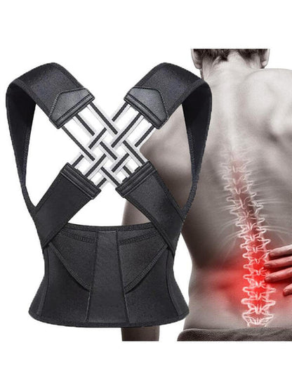 Adjustable shoulder posture brace for slouching and tech neck