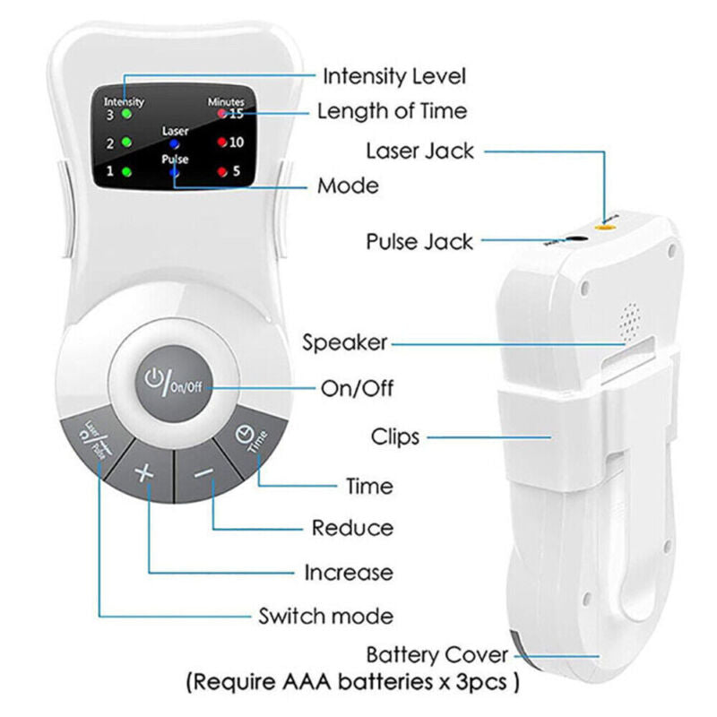 Red light therapy nasal device with low-level laser for rhinitis and sinusitis