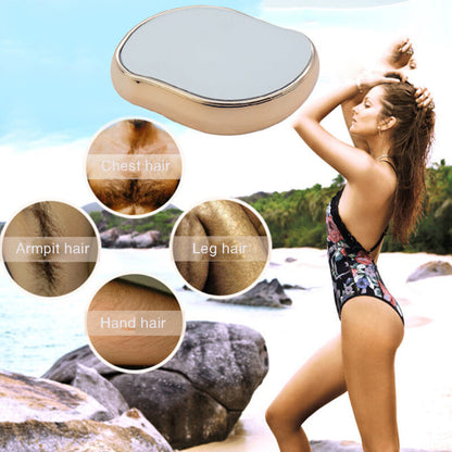 Reusable crystal nano-glass hair eraser for painless body hair removal