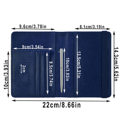 Travel passport wallet organized RFID-blocking document holder