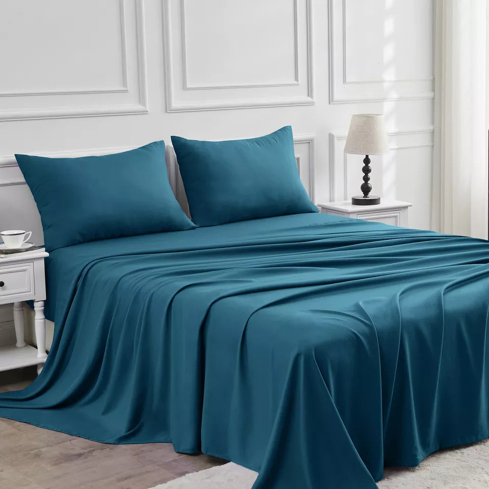 Bamboo cooling breathable sheet set with pillowcases