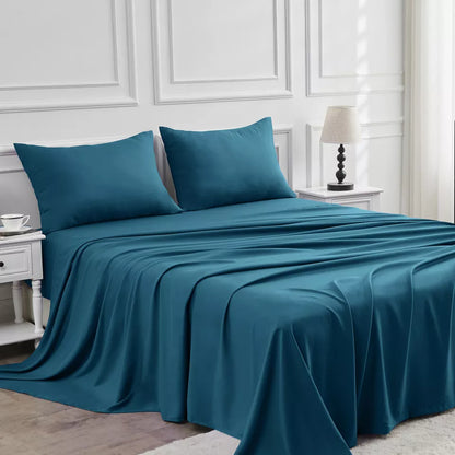 Bamboo cooling breathable sheet set with pillowcases