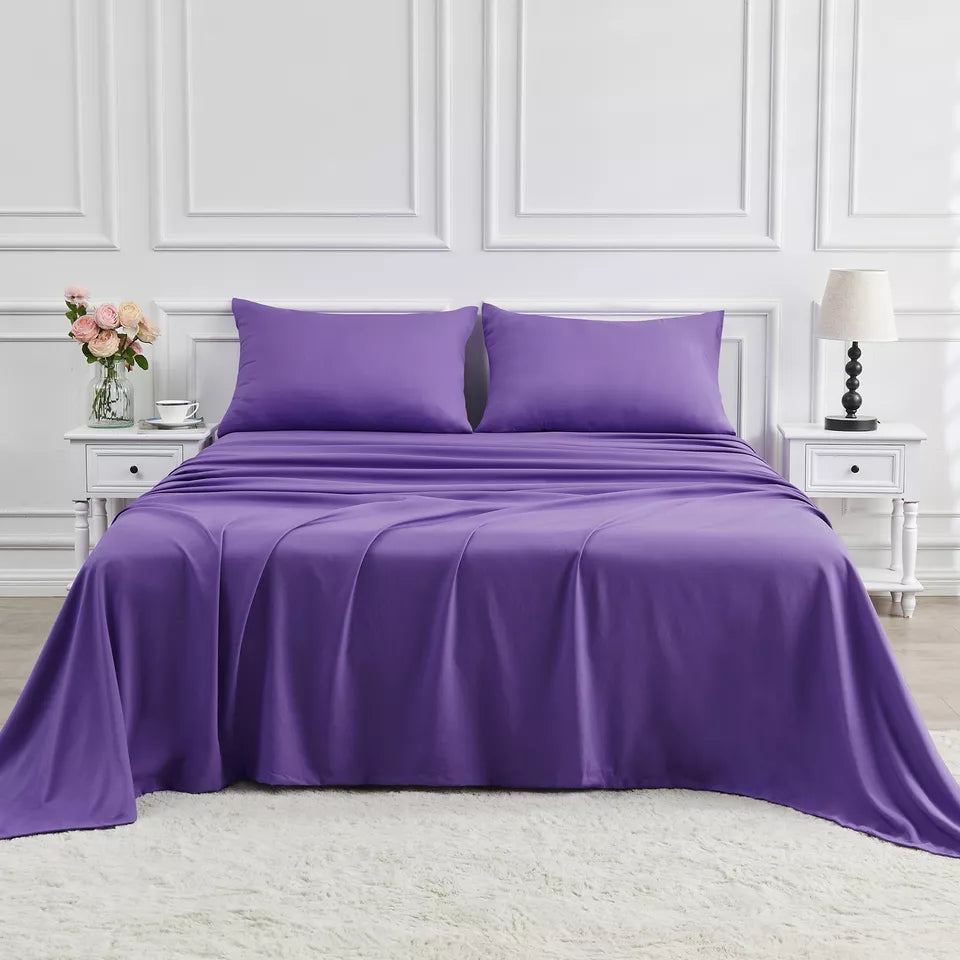 Bamboo cooling breathable sheet set with pillowcases