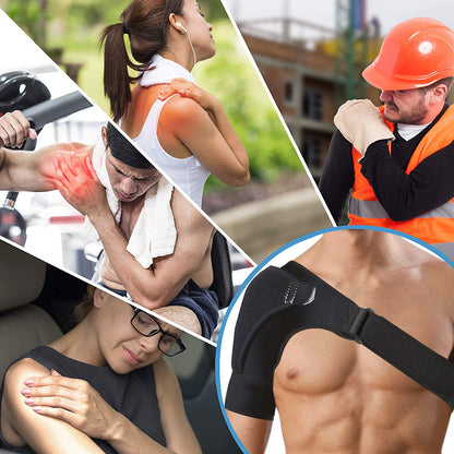 Ergonomic compression shoulder brace universal fit men and women