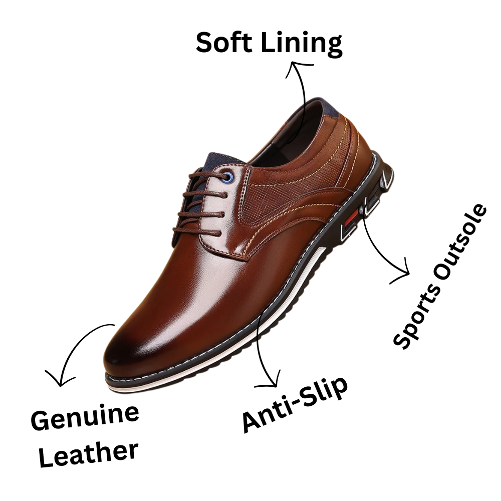Men's Oxford leather dress shoes for office and events