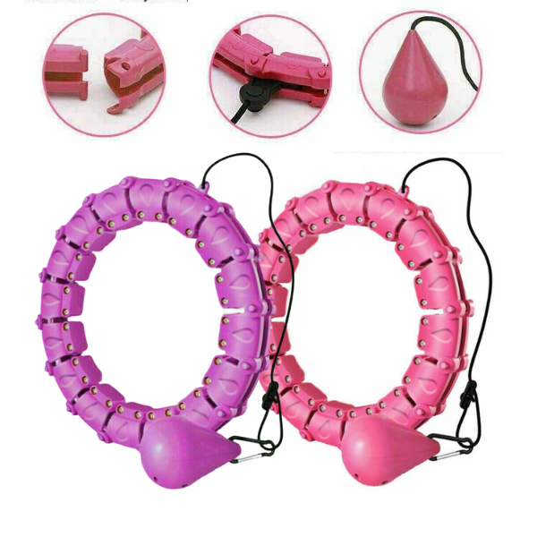 Adjustable weighted smart hula hoop with gravity ball for core and waist workouts